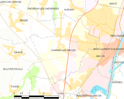 Map commune FR insee code 71105